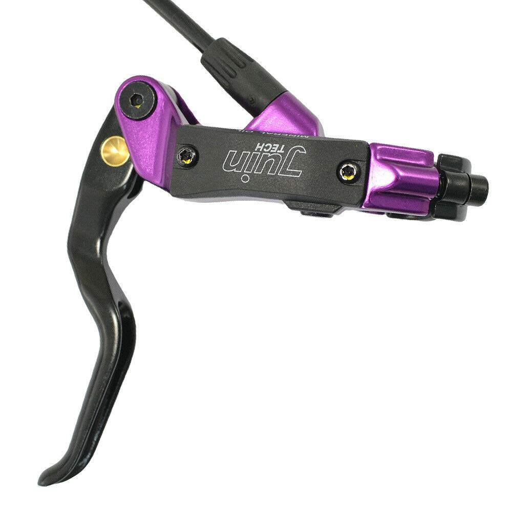 JUIN TECH DB1 MTB Hydraulic Disc Brake JT2268 E-bike Dual-Piston Set(F+R) w/160mm Rotor, Purple,