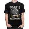 Custom Male I Fix Stuff T Shirts Short Sleeve Cotton Tshirt Tshirt Leisure Mechanic Engineer Gift Tee Loose Fit Clothing