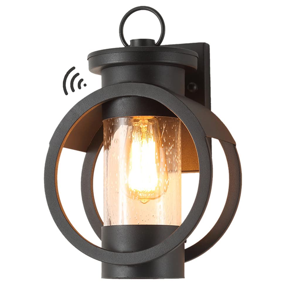 

ALLUCK Outdoor Porch Light with Light Sensor, LED Bracket, Wall Lamp, Weatherproof, Automatic On at Night and Off during the Day, Gatepost Light,