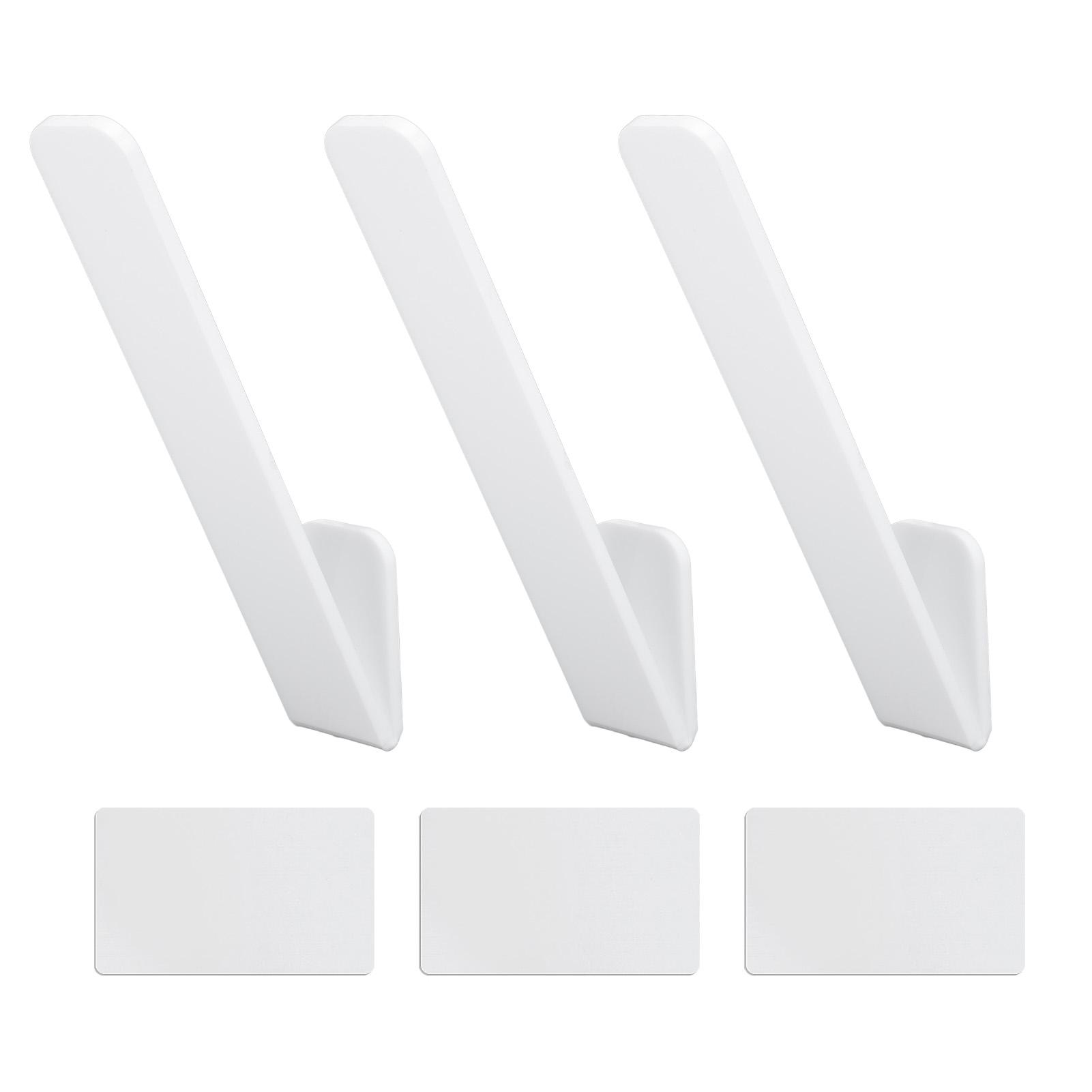 

3 шт. Крючки для шляп для бейсболок Прозрачный акриловый V-образный самоклеящийся органайзер-вешалка Вмещают 10 белый