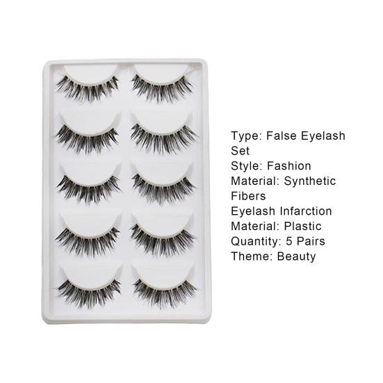 Falsche Wimpern Leicht zu tragen Natürlicher Look Synthetische Faser Damen Falsche Wimpern für Make-up