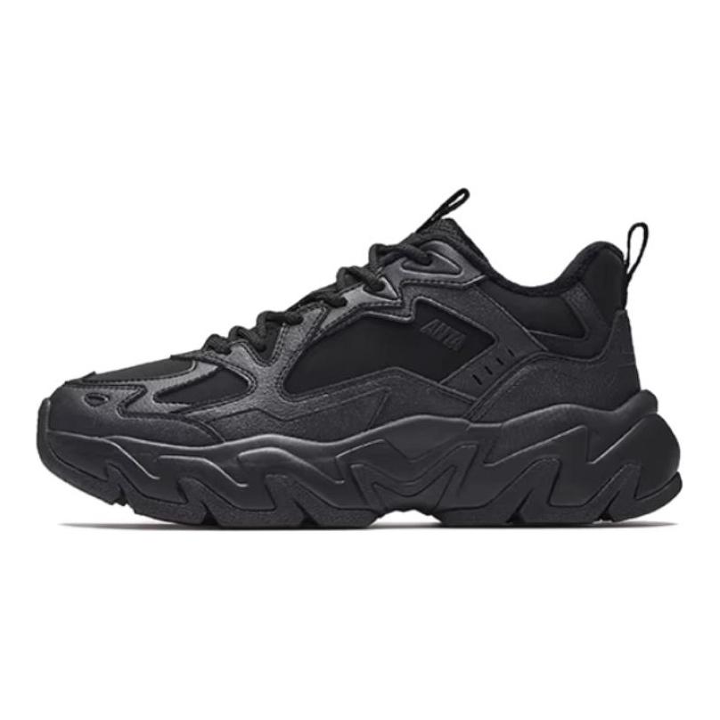Anta Panshi Fleece Comfortable Fashion Durable Warm Low-Top Casual Shoes Women sneaker Basic-Black 122548952-5