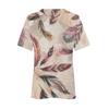 (Spicy chicken)Women's Shirt Blouse Button Vintage  Print Short Sleeve Casual Basic Top Pullover