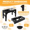 Elevated Dog Feeder Bowls Adjustable Raised Stand with 2 Stainless Steel Bowls and 1 Slow Feeder for Small Medium Large Dogs