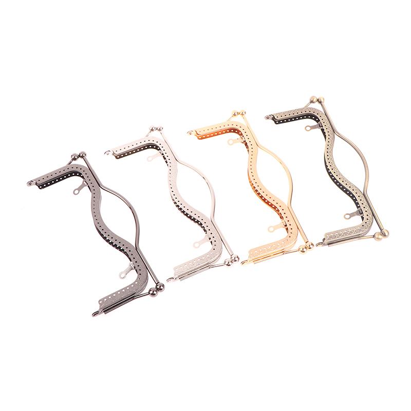 1 Stück Modische Damen Taschen Griff Metall DIY Münzbeutel Tasche Griff Handtasche Verschluss Schloss Bogenrahmen Taschen Zubehör