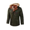 Mid-length Casual Jacket with Hooded Men's Jacket Lamb Wool Casual Coat for Men