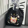 Japanese Four-Leaf Clover Embroidered Ball Chain Shoulder Bag - Trendy, Large-Capacity, Niche Commuter Style