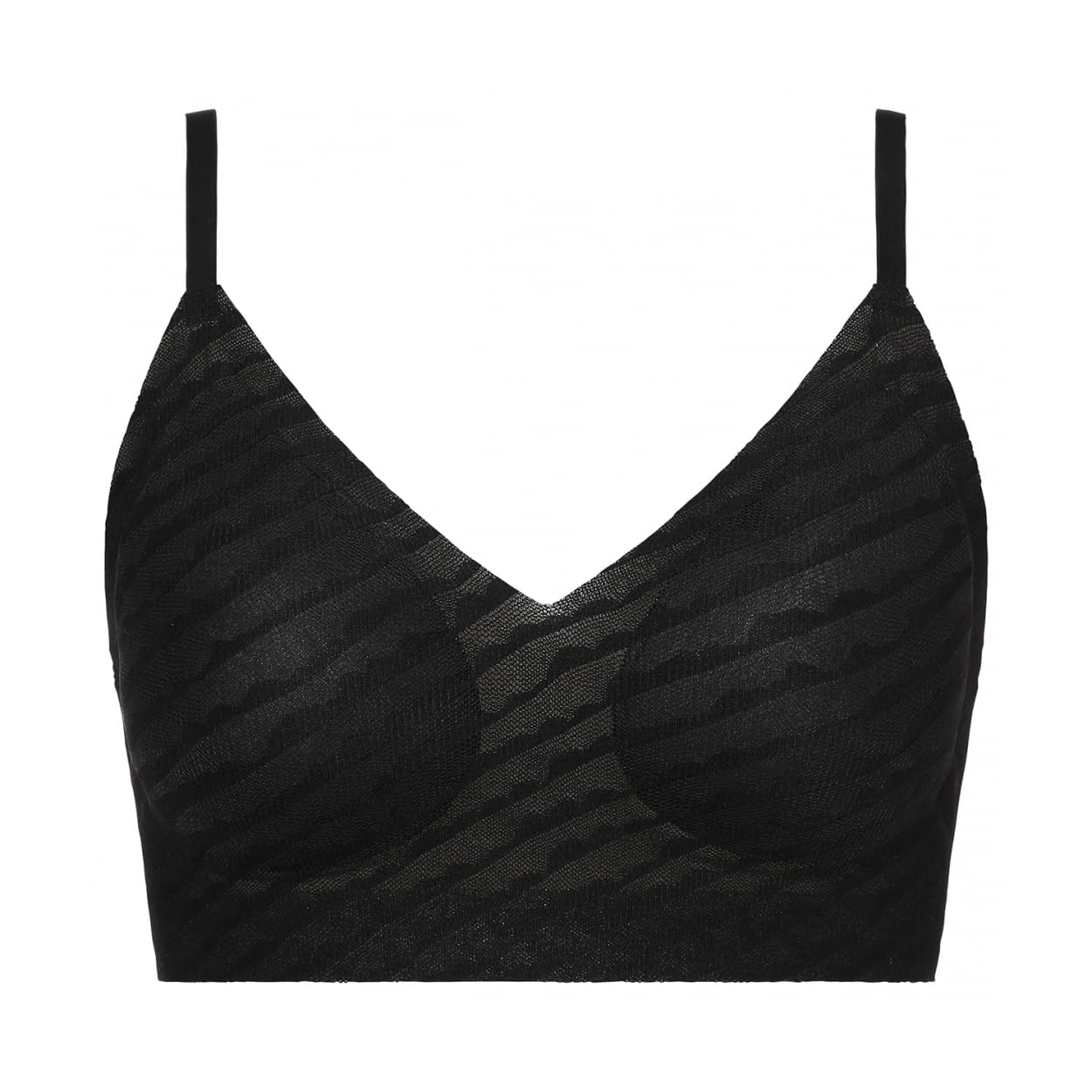 

Triumph Sloggi Zero Lacy Wireless Bra 0004 Size L Push-Up (Black)