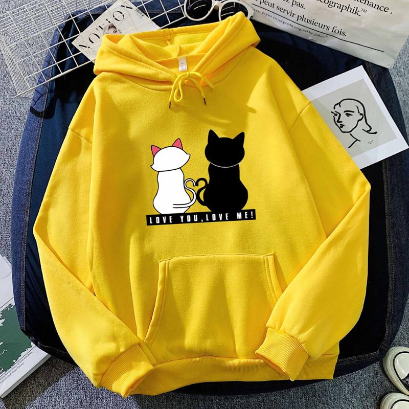 2023 Men's and Women's Autumn and Winter Couples Fashion Plus Velvet Hoodie Loose Top