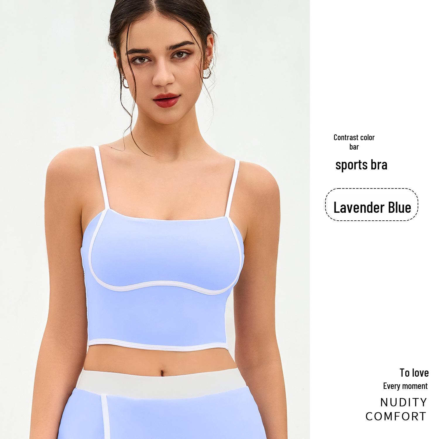 

Women s Quick-Dry Colorblock Sports Tank Top - Shockproof, Fixed Cup, High-Elastic for Summer Fitness & Yoga XL