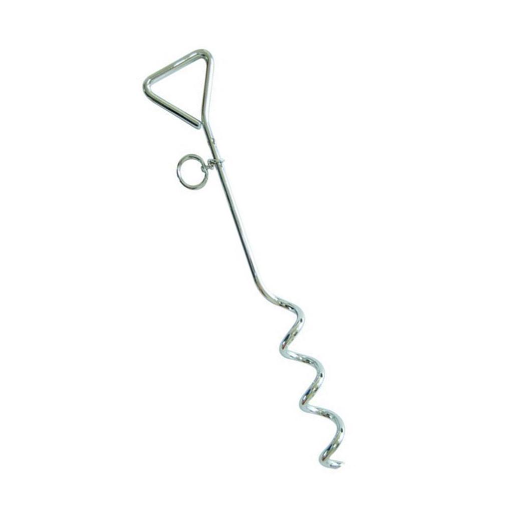 Durability Iron Pet Tie Out Retainer Screw Alloys Spirals Dog Tie Out Stake for Trampolines Swing and Tent