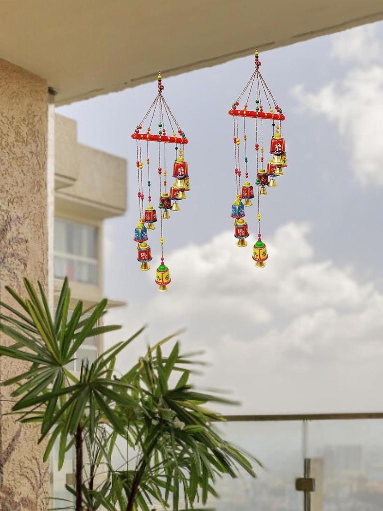 Tür- & Wandbehang Heimdeko, Balkondeko zum Aufhängen, Wohnungseinrichtung, Diwali-Geschenk, Firmengeschenk, Heimdekoartikel (2er-Pack, Mehrfarbig)