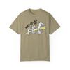 Wo-o-of! Zeichnungselement im Comix-Stil :: Unisex stückgefärbtes T-Shirt