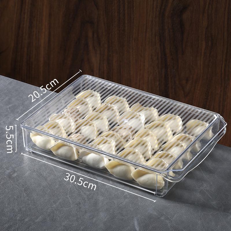 Food Grade Plastic Storage Box with Lid for Refrigerator/Freezer - Rectangular Container for Fruits & Vegetables