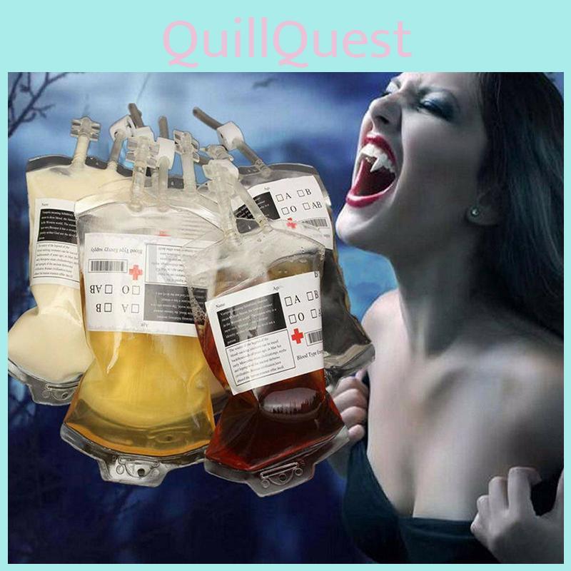Reusable Blood Bags For Halloween Party Decor And Haunted House Drink Containers