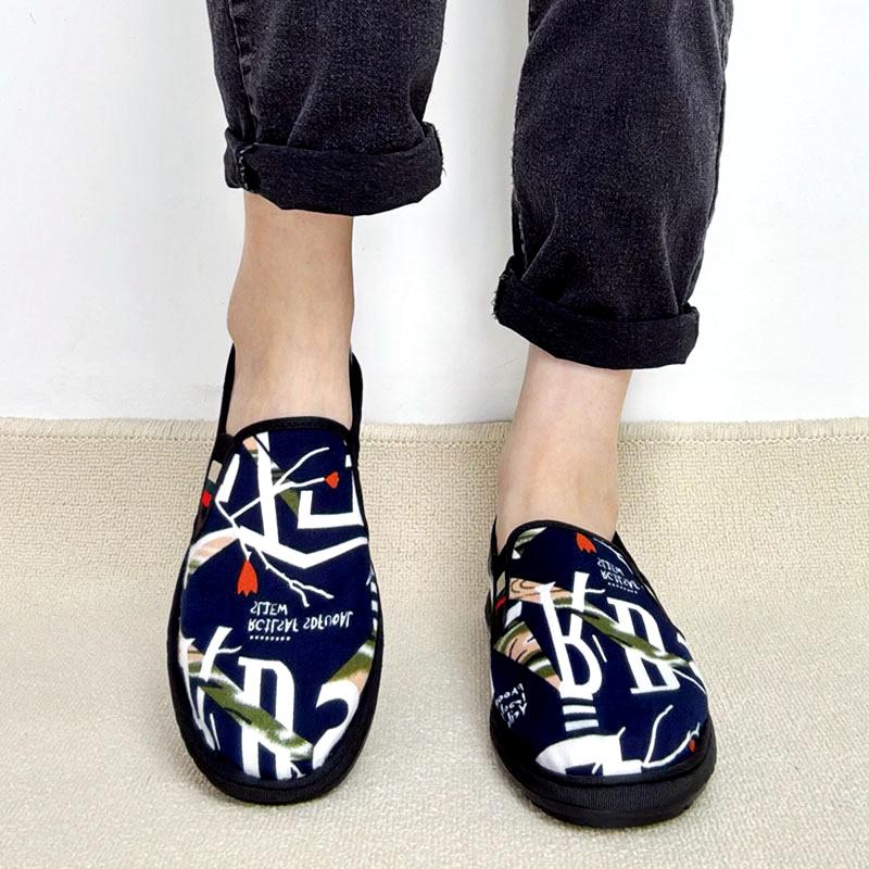 Fashion Shoes Woman 2025 Slip-on Soft Tennis Female New Slip On Nurse Summer Breathable Fabric Slip On Shoes For Women Soft Tennis Femal