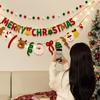 Christmas Deco Flag Pulling LED Lights String Christmas Tree Santa  Elk Ornaments Christmas Party New Year Decoration Pendant
