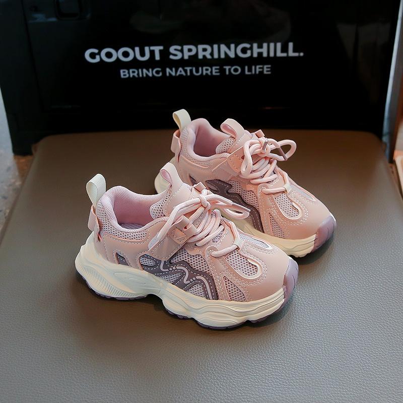 Children's sports shoes 2025 spring and autumn new boys' shoes girls' dad shoes breathable mesh casual running shoes tide