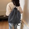 Student Casual Backpack Bag Women'S Autumn And Winter Tide Striped Canvas Bag Versatile Large-Capacity Backpack