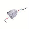 2pcs Stainless Steel Metal Trap Bait Trap Fishing Bait Feeder Fish Bait Cage Bait Cage