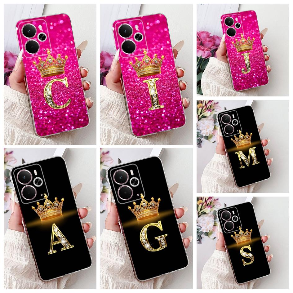 For Realme 14 5G Case RMX5075 Cover Cute Letters Soft Silicone Couple Phone Case For Realme 14 Pro Plus Funda Realme14 14T Coque