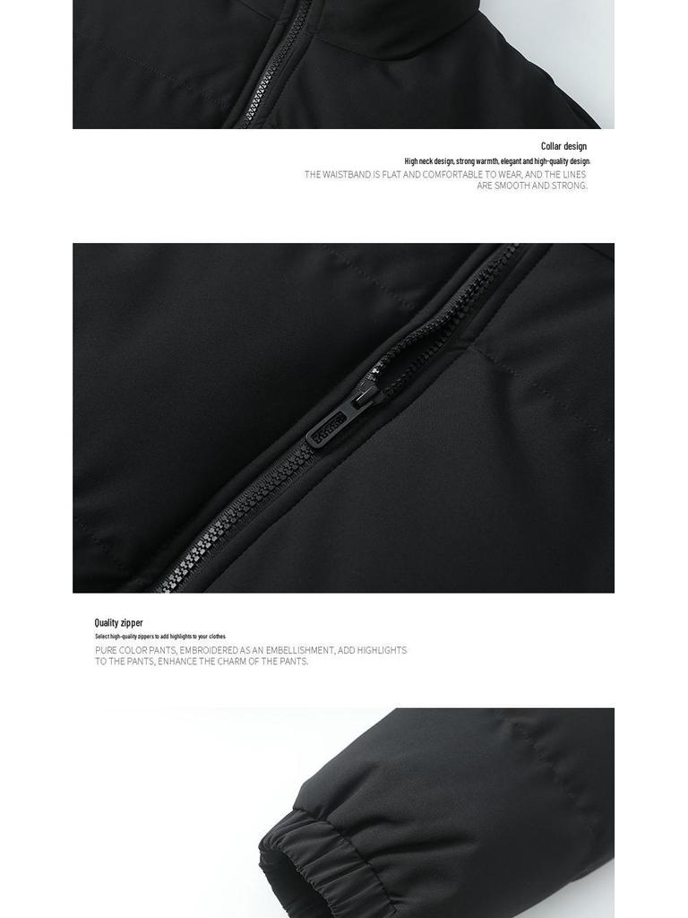 JSEN Trendy Cotton Stand Collar Down Jacket for Men & Women - 2025 Winter Warm Casual Couple Jacket.