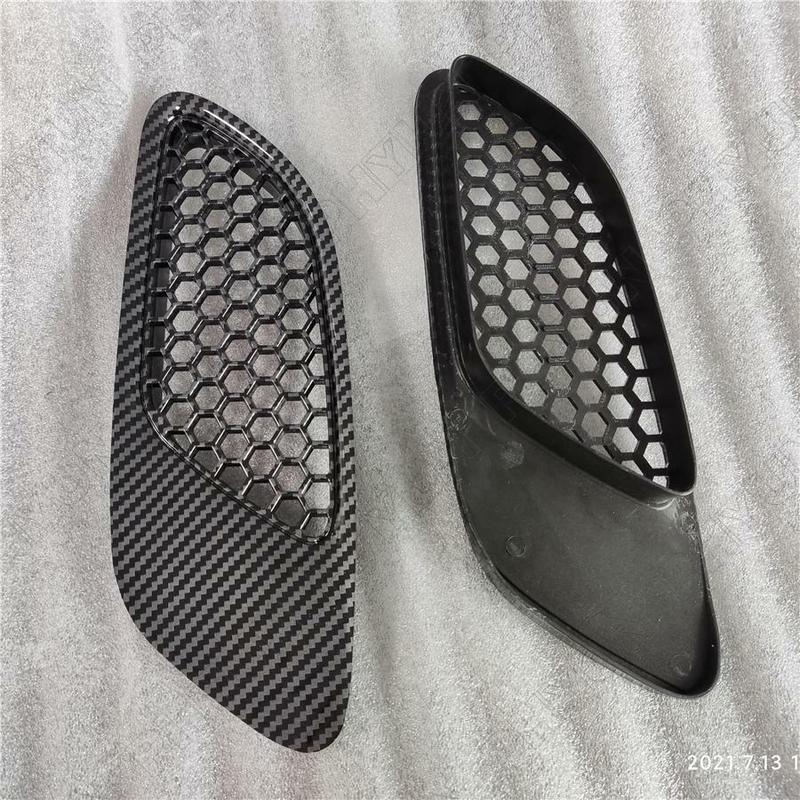 2PCS Carbon Fiber Look Engine Front Bonnet Hood Vent Air Intake Cover Fit for BMW E90 E91 E92 E93 M3 Type 2007-2011 2012 2013