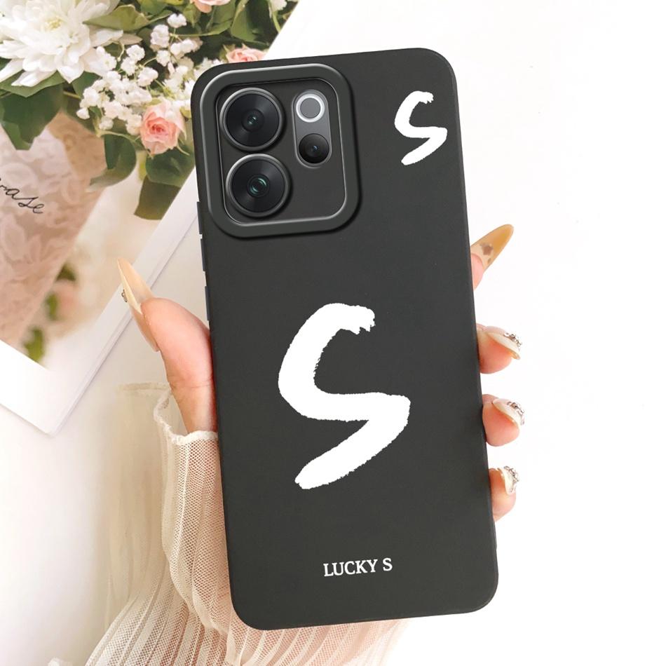 For Vivo V70 / V70 Elite 2026 Lucky Initial Letter Phone Case For Vivo V 70 V70Elite 5G V2538 V2548 Soft Silicone Cases Bumpers
