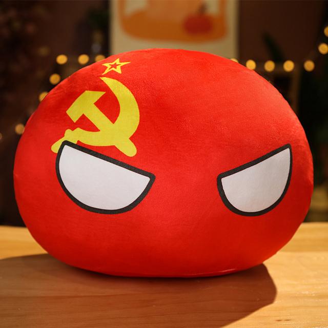 Cartoon Polandball Country Ball Toy Plush Pendant Plush Doll National Flag Ball USSR USA FRANCE RUSSIA UK JAPAN GERMANY ITALY