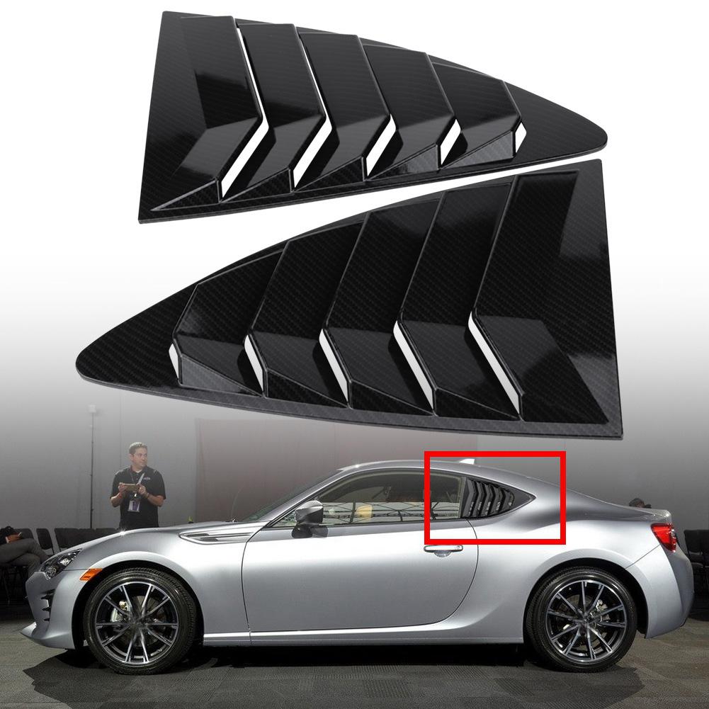1 Paar Zijraam Louver Ventilatiekap Sierlijst voor 86CelsiusScion FR S 13-18 Zwart