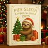 Fun Sloth Advent Calendar 2025 Cartoon Sloth 2D Flat Acrylic Pendant Christmas Surprise Blind Box Children's Gift