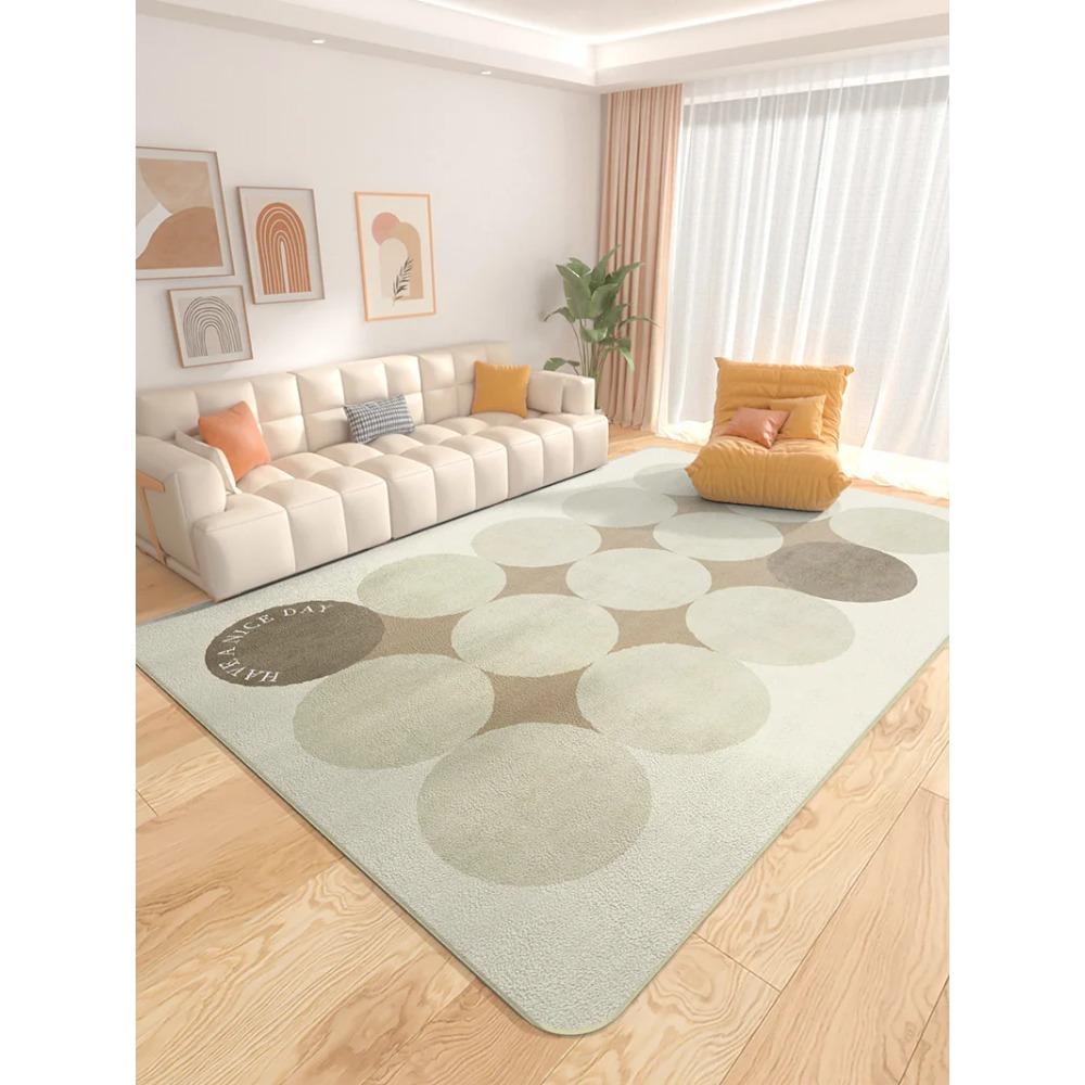 Leichte Luxusteppiche für Wohnzimmer Flauschiger Weicher Lounge Abstrakter Teppich Große Fläche Dick Schlafzimmer Deko Teppich Zuhause Plüsch Bodenmatte
