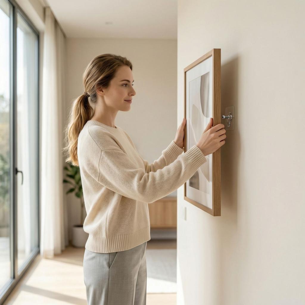 No Drill, Traceless, Strong Adhesive Hooks For Wall Mounting And Picture Frame Hanging