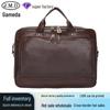 Jiameida Men's Large Capacity Genuine Leather Briefcase & Business Laptop Bag