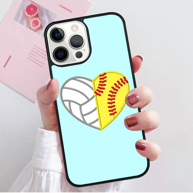 I LOVE play volleyball Coque Shell For iPhone 17 Air 15 16 14 13 12 Pro Max 11 Pro Max Plus Phone Case Cover