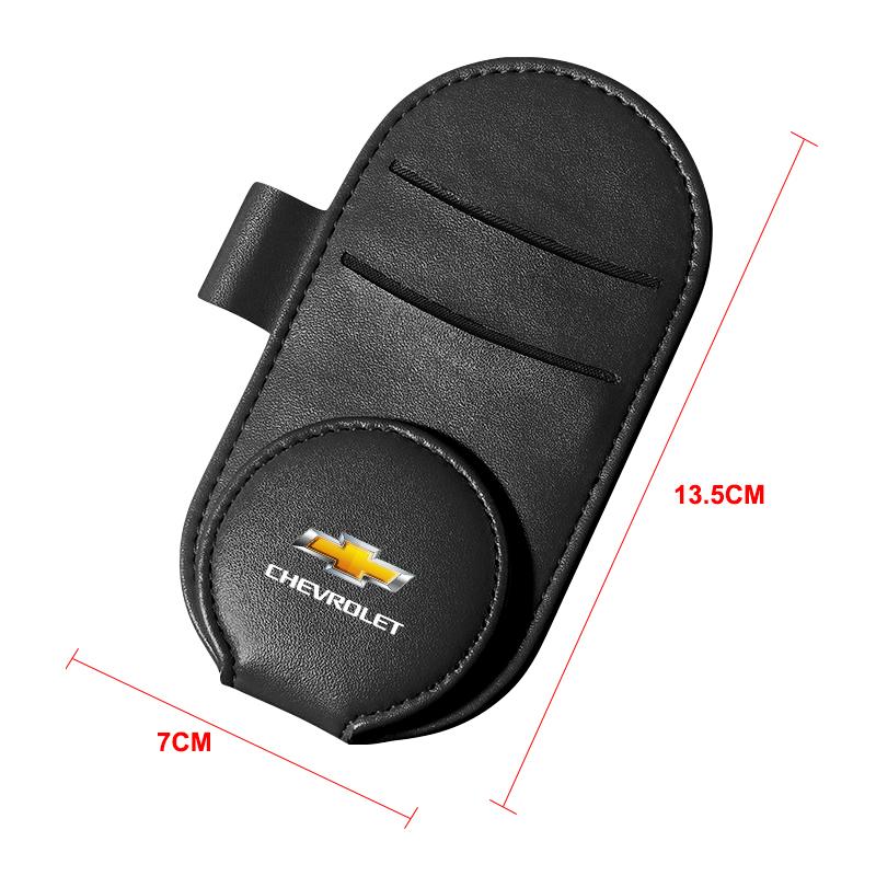 Leather Car Glasses Clip Sun Visor Multi-function Sunglasses Clip For Chevrolet Cruze Malibu Sail Spark Captiva Equinox Trax AVEO Lova