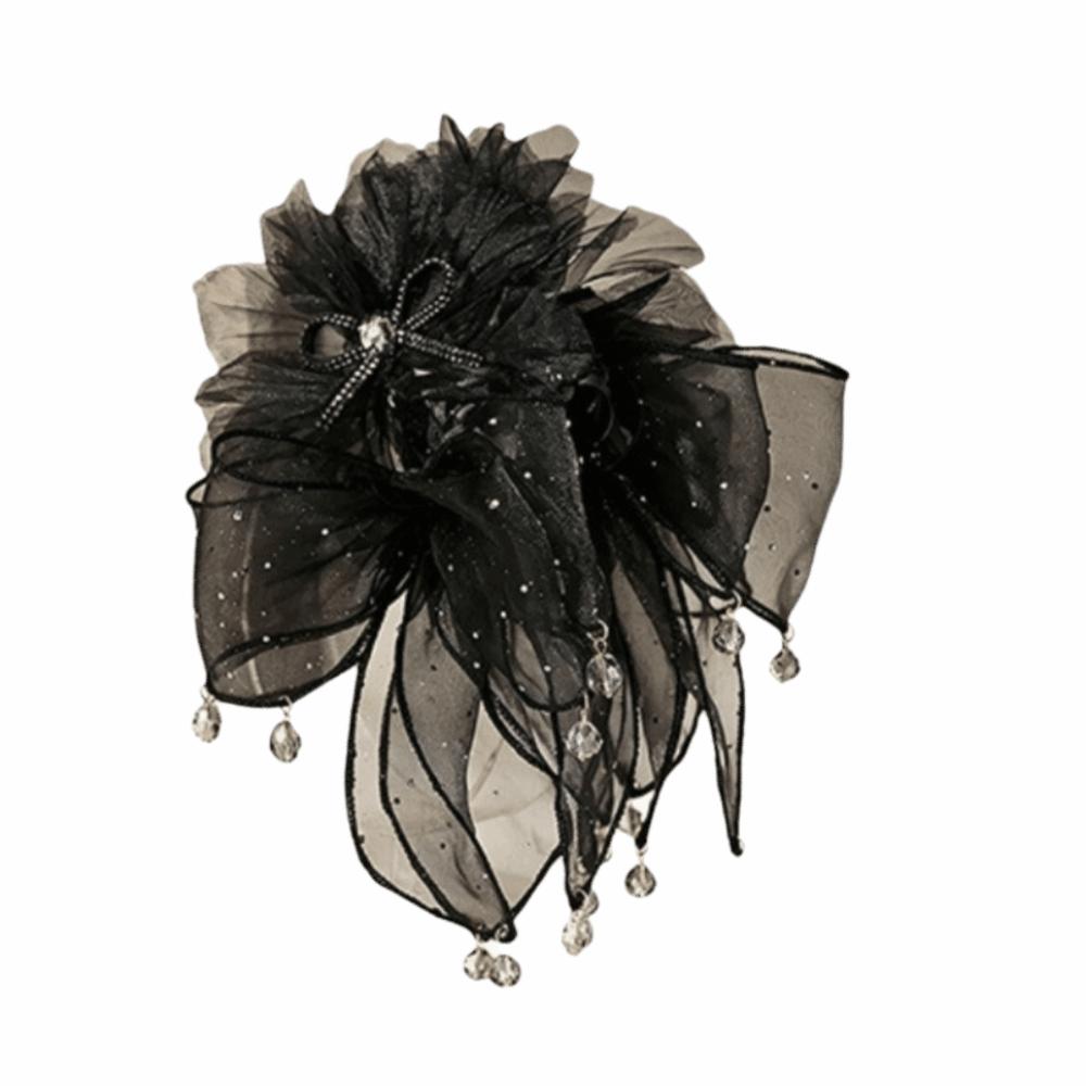 Retro Ribbon Hair Claw Clips Large Bow Large Aesthetic Hair Clips Grab Clip Grab Clip Daily Wear Style 3