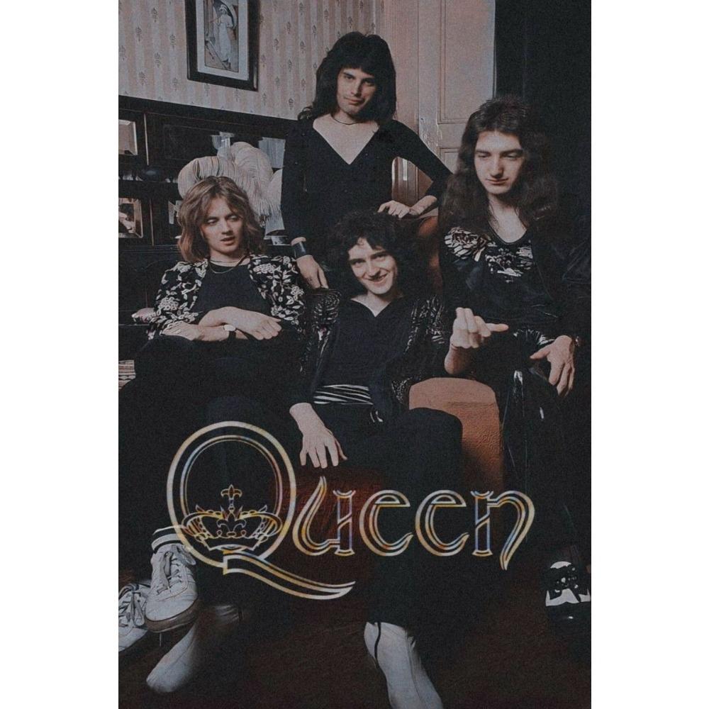Metal Queen Band Wall Decor, Handmade 3D Tin Art for Living Room Bedroom Music Studio
