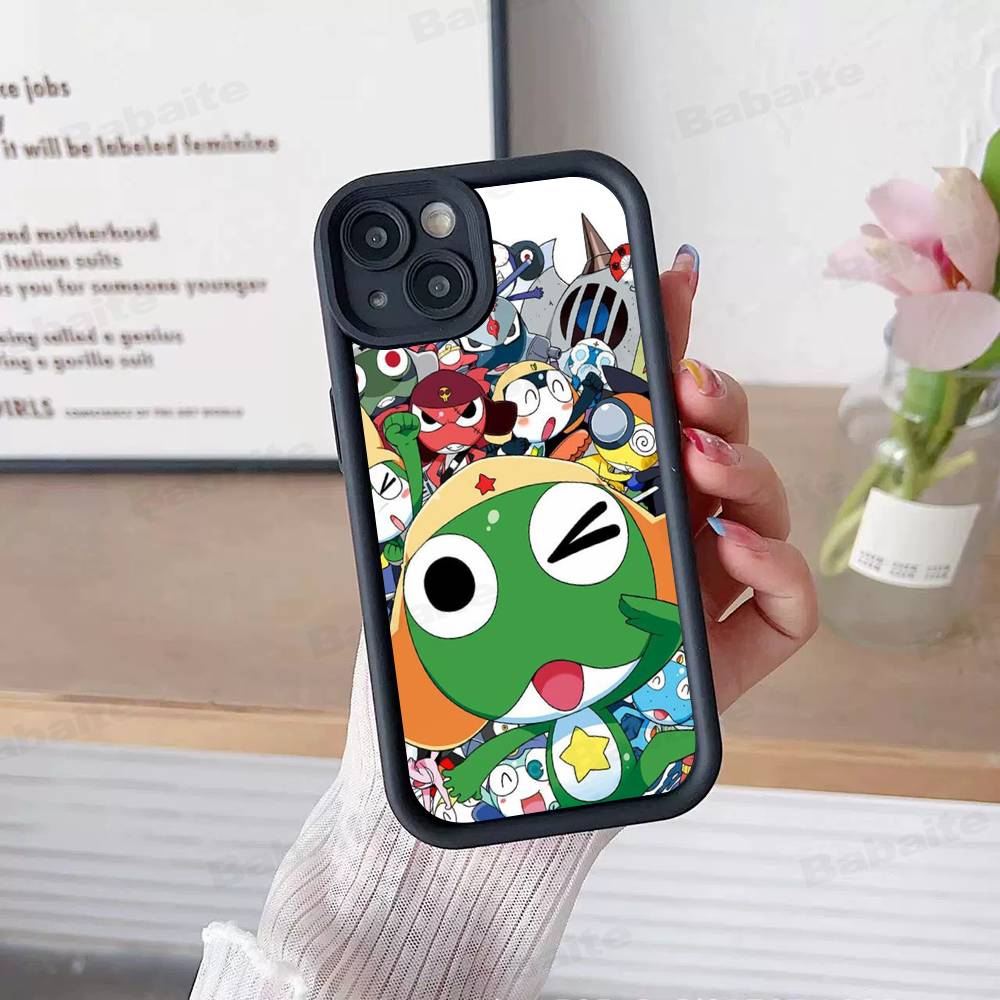 Keroro Frog Cool Gunsou Sergeant For IPhone 17 15 13 12 11 14 Pro Max X XR XS 16 Plus Shockproof Candy Back Cover