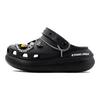 Crocs EVA Puppet Prank Puff Casual Comfortable Versatile Gift Bag Hole Shoes Unisex Black