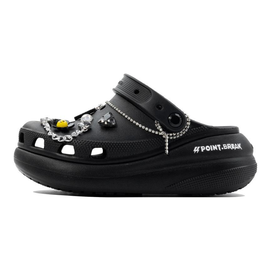 Crocs EVA Puppet Prank Puff Casual Comfortable Versatile Gift Bag Hole Shoes Unisex Black
