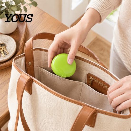 Weekly Medication Container Portable Pill Organizer, 7 Compartments Rotating Organizer Case, Moisture-Proof Dispenser for Daily Vitamin And