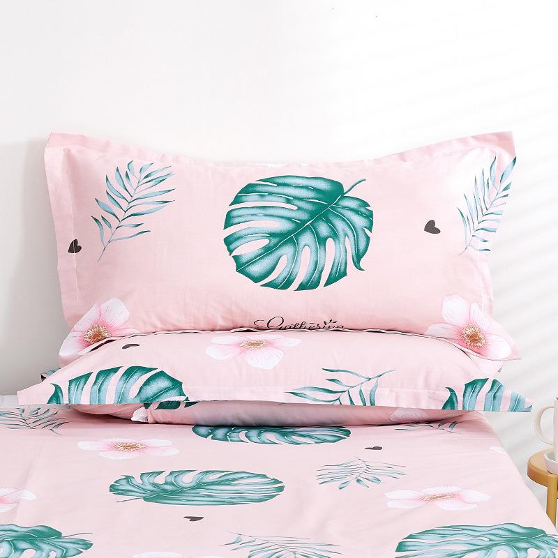 2PC Polyester Kissenbezug Bequemer Kissenbezug für Bett Kissenbezüge mit Blumendruck 48x74cm Kissenbezug Dekoration Zuhause