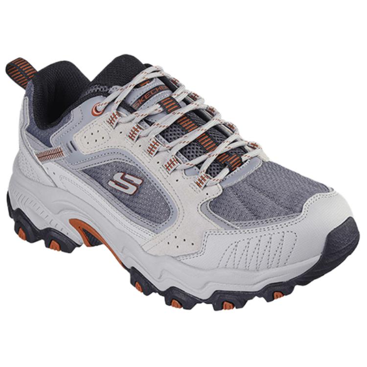 Skechers Outdoor Fashion Versatile Camping Windproof Hiking Low-Top Shoes Men Sneaker Gray Black 237630-GYOR