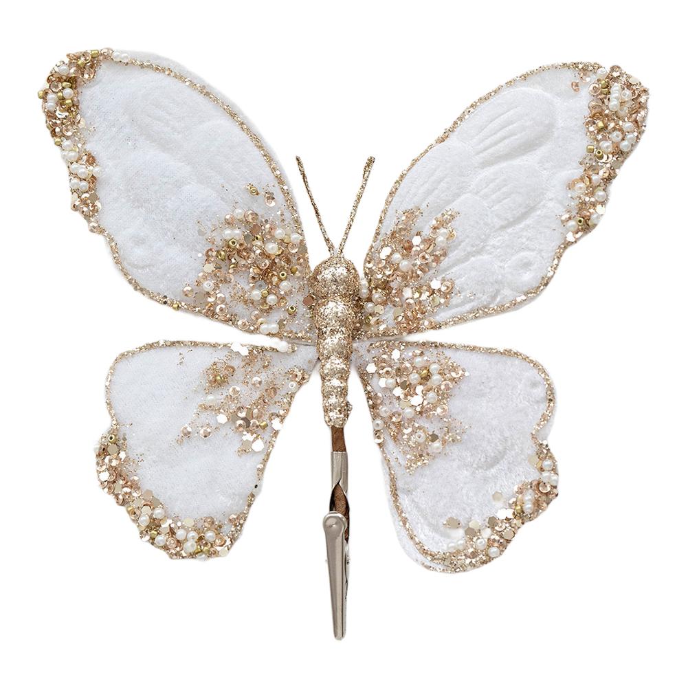 Für Weihnachtsbaumdekoration Mehrfarbig Glitzer Flanell Schmetterling Hängende Verzierung Größe 14 bis 19 cm Feiertagszubehör