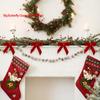 30 STÜCKE 2,5 cm Samtschleifenanhänger Weihnachtsatmosphäre Festival Kranzdekoration Weihnachtsbaumschmuck Anhänger