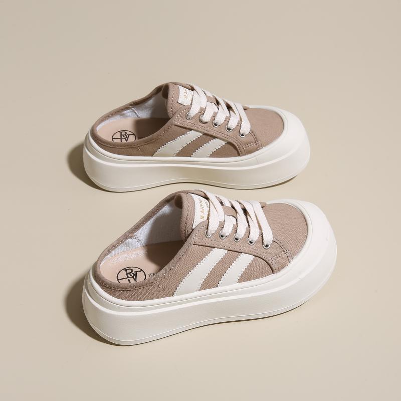 Moda CRLAYDK Moda Donna Tela Comode Ciabatte Slip On Casual Scarpe con Zeppa Mocassini Senza Tallone Scarpe da Ginnastica Donna Sandali da Esterno