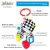 Baby Geometric Shape Plush Toy With Teething Rattle For Sensory Development