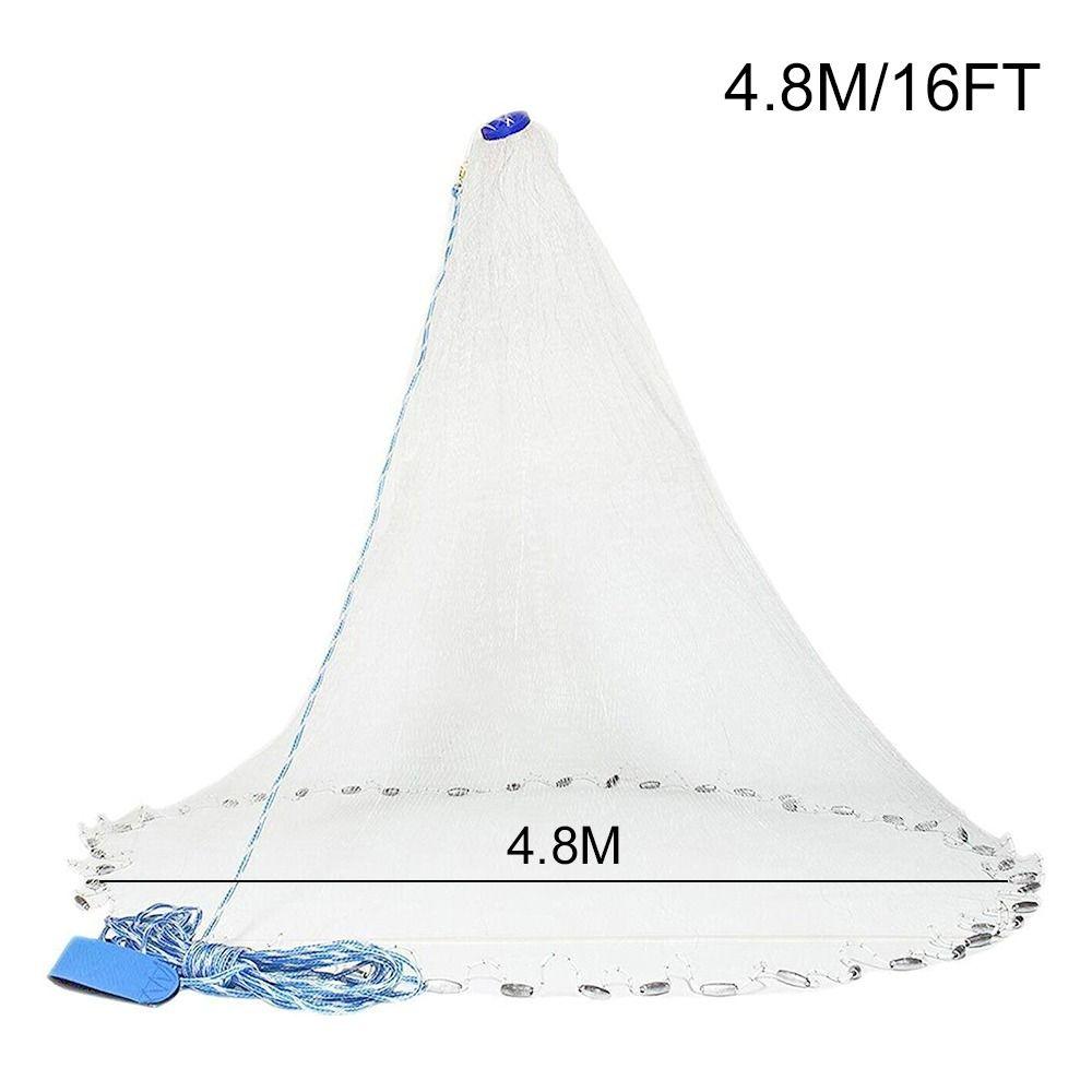 New Net Bait 6/8/10/12/16FT Fishing Cast Fish Mesh Fishing Net Hand Cast