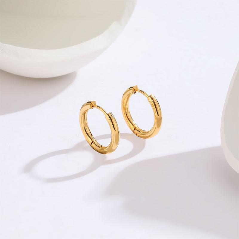 Korean Style Titanium Hoop Earrings - Versatile, Trendy, High-End Accessories